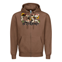Chestnut oklahoma state cowhide serape cactus Zipper Hoodie - RanaPortraitStore