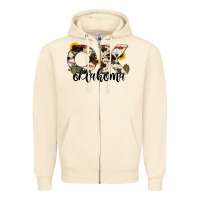 Sandshell oklahoma state cowhide serape cactus Zipper Hoodie - RanaPortraitStore