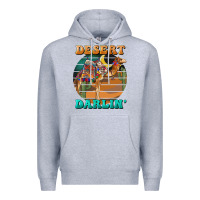 Heather Grey desert darling camel Premium Hoodie - BarkalooDesign