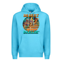 Ocean Blue desert darling camel Premium Hoodie - BarkalooDesign
