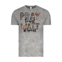 Cloud Rock Pray Trust Wait Repeat Vintage Tee - CowhideDigitalArt