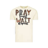 Vintage Arctic Pray Trust Wait Repeat Vintage Tee - CowhideDigitalArt