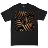 Black melanin american flag seamless pattern Premium Tee - BundleAndBundleShop
