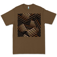 Cacao melanin american flag seamless pattern Premium Tee - BundleAndBundleShop