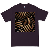 Plum melanin american flag seamless pattern Premium Tee - BundleAndBundleShop