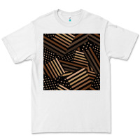 White melanin american flag seamless pattern Premium Tee - BundleAndBundleShop