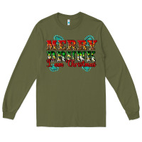 Army Green Merry Drink I Am Christmas Long Sleeve Tee - Artiststas