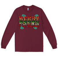 Burgundy Merry Drink I Am Christmas Long Sleeve Tee - Artiststas