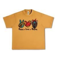 Peanut Butter peace love bison Urban Heavy Tee - RanaPortraitStore