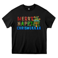 Black merry happy chrismukkah Heavy Core Tee - FaDigitalArtStudio