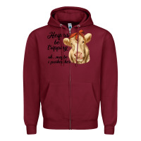 Burgundy heifer's be trippin' charolais cow Zipper Hoodie - RanaPortraitStore