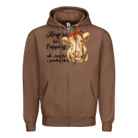 Chestnut heifer's be trippin' charolais cow Zipper Hoodie - RanaPortraitStore