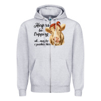 Heather Grey heifer's be trippin' charolais cow Zipper Hoodie - RanaPortraitStore