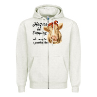 Oatmeal Heather heifer's be trippin' charolais cow Zipper Hoodie - RanaPortraitStore