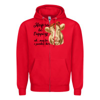 Red heifer's be trippin' charolais cow Zipper Hoodie - RanaPortraitStore