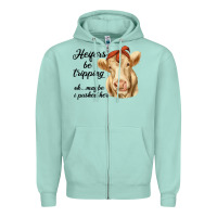 Seafoam heifer's be trippin' charolais cow Zipper Hoodie - RanaPortraitStore