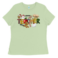 Matcha christmas teacher Ladies Tee - LillyAllenDesigns