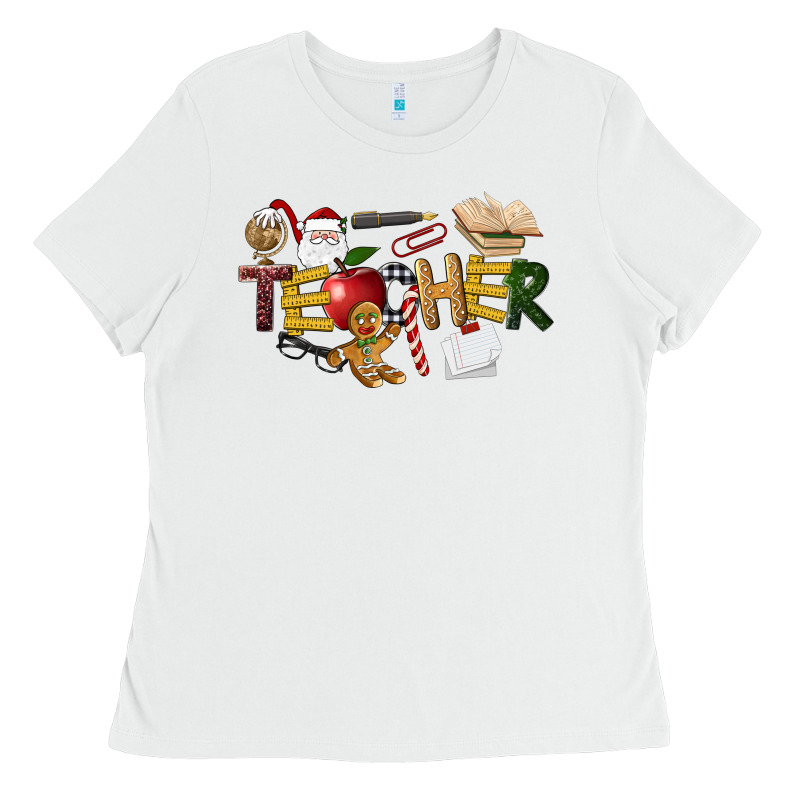 Christmas Teacher Ladies Tee by LillyAllenDesigns | Teevron