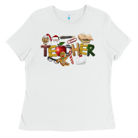 White christmas teacher Ladies Tee - LillyAllenDesigns