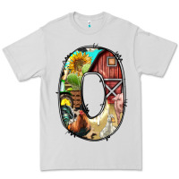 Dove Grey farm life alphabet lowercase letters o Premium Tee - BundleAndBundleShop