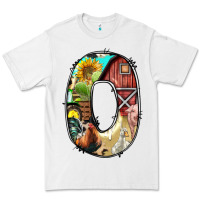 White farm life alphabet lowercase letters o Premium Tee - BundleAndBundleShop