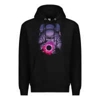Black astronaut deep space Premium Hoodie - maiPhamDesign