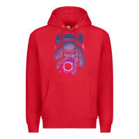 Red astronaut deep space Premium Hoodie - maiPhamDesign