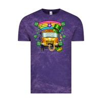 Cloud Purple st. patricks day school bus Vintage Tee - SublimationCraftShop