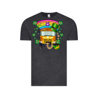 Vintage Black st. patricks day school bus Vintage Tee - SublimationCraftShop