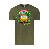 Vintage Olive st. patricks day school bus Vintage Tee - SublimationCraftShop