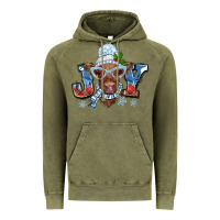 Vintage Olive Christmas snow cow joy Vintage Hoodie - BarkalooDesign