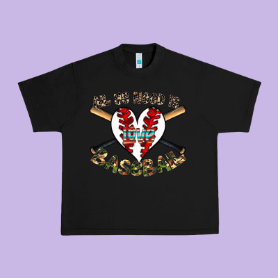 All You Need Is Love Baseball Urban Heavy Tee Designed By Cowhidedigitalart