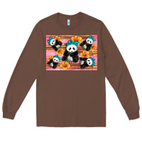 Chestnut Baby panda flowers Long Sleeve Tee - Artiststas