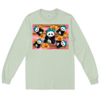 Matcha Baby panda flowers Long Sleeve Tee - Artiststas
