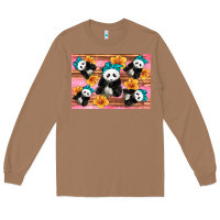 Toasted Coconut Baby panda flowers Long Sleeve Tee - Artiststas