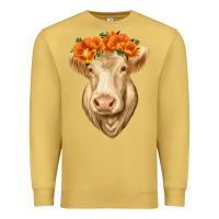 Antique Gold Charolais Cow Premium Sweatshirt - RanaPortraitStore