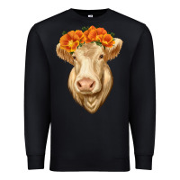Black Charolais Cow Premium Sweatshirt - RanaPortraitStore