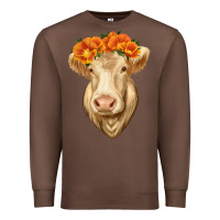 Chestnut Charolais Cow Premium Sweatshirt - RanaPortraitStore