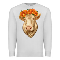 Dove Grey Charolais Cow Premium Sweatshirt - RanaPortraitStore