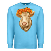 Ocean Blue Charolais Cow Premium Sweatshirt - RanaPortraitStore