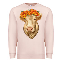 Pale Pink Charolais Cow Premium Sweatshirt - RanaPortraitStore