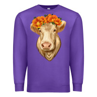 Purple Charolais Cow Premium Sweatshirt - RanaPortraitStore