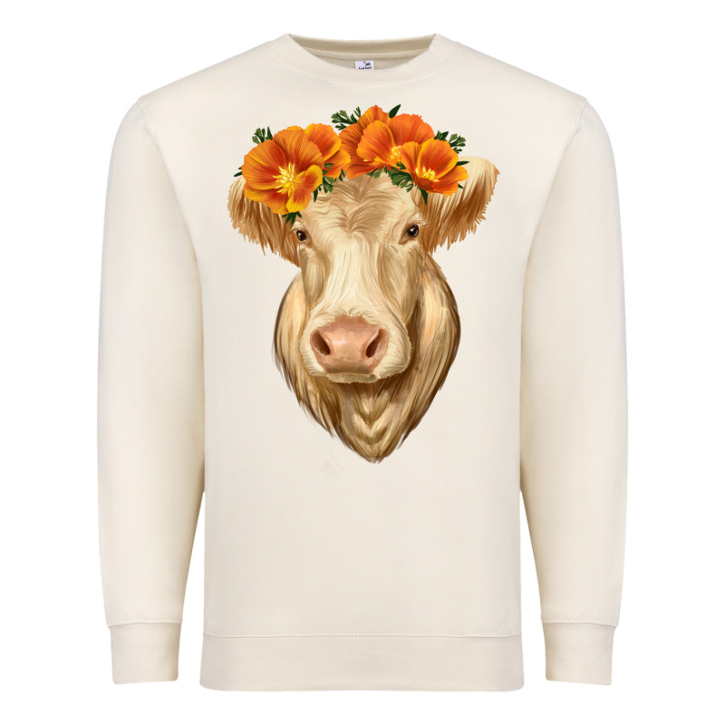 Charolais Cow Premium Sweatshirt by RanaPortraitStore | Teevron