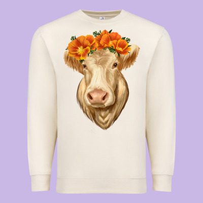 Charolais Cow Premium Sweatshirt Designed By Ranaportraitstore