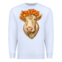 White Charolais Cow Premium Sweatshirt - RanaPortraitStore