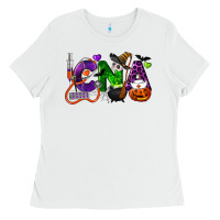 White halloween cna certified nursing assistant Ladies Tee - LillyAllenDesigns