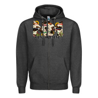 Charcoal Heather new mexico state cowhide serape cactus Zipper Hoodie - RanaPortraitStore
