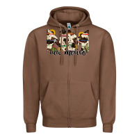 Chestnut new mexico state cowhide serape cactus Zipper Hoodie - RanaPortraitStore