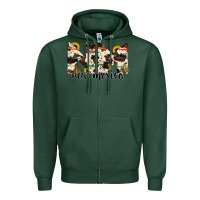 Sports Green new mexico state cowhide serape cactus Zipper Hoodie - RanaPortraitStore