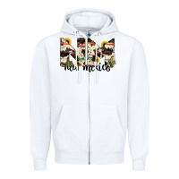 White new mexico state cowhide serape cactus Zipper Hoodie - RanaPortraitStore